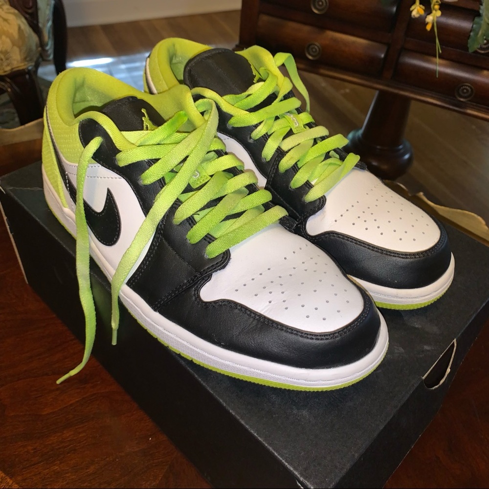 Jordan 1 low, lime green, Nike Dunks, Mens 10